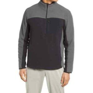 ZELLA Strata Colorblock Fleece Half-zip Pullover In Black Men's Size M